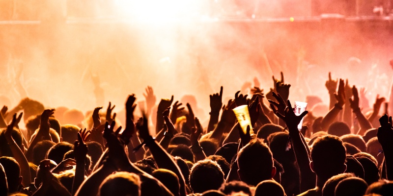 Excited crowd at a live event in Vancouver